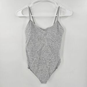 Auden bodysuit gray medium thong built in bra